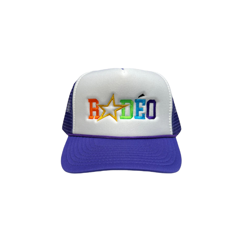 RODÉO ⭐️ MULTICOLOR TRUCKER LOGO HAT- PURPLE