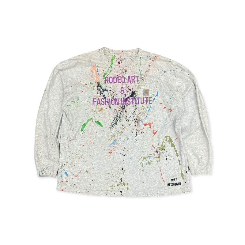 RODÉO ART & FASHION L/S POCKET SHIRT - HEATHER GREY (XL)
