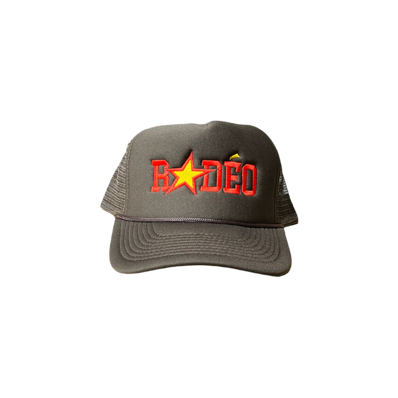 RODÉO ⭐️ TRUCKER HAT- BROWN/RED/YELLOW
